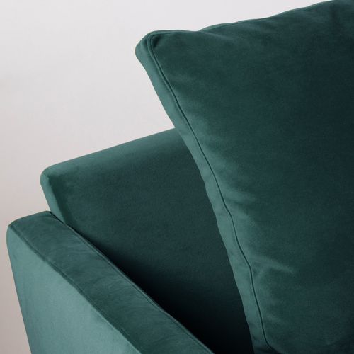 Canapé 4 Places En Velours Pieds Tournés