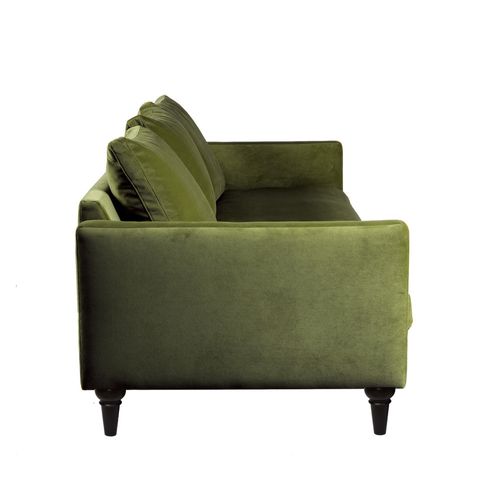 Canapé 4 Places En Velours Pieds Tournés