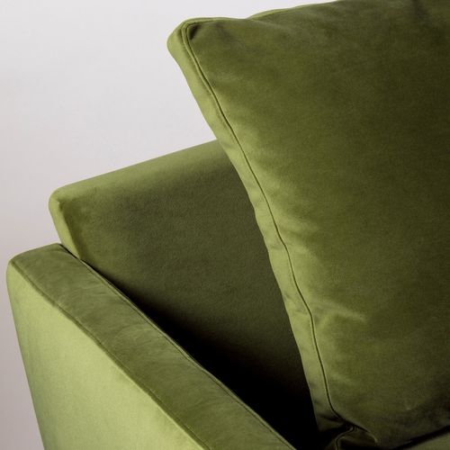 Canapé 4 Places En Velours Pieds Tournés