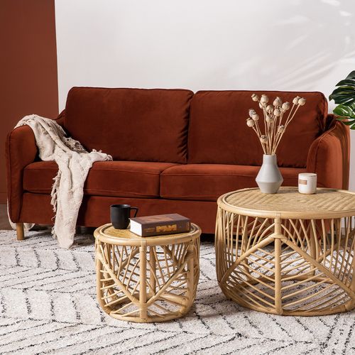 Canapé Convertible Express 3 Places En Velours