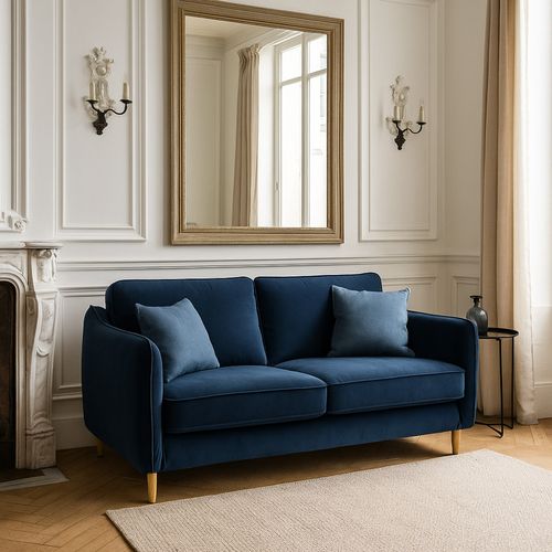 Canapé Convertible Express 2 Places En Velours