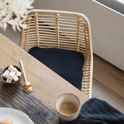 Lot De 2 Chaises De Bar Design En Rotin H67cm