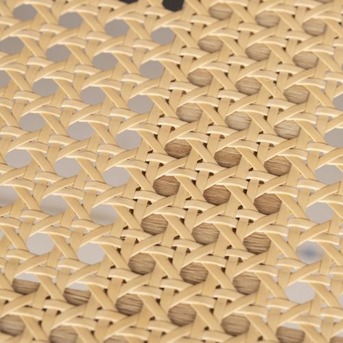 Table Basse Ovale En Bois Et Cannage