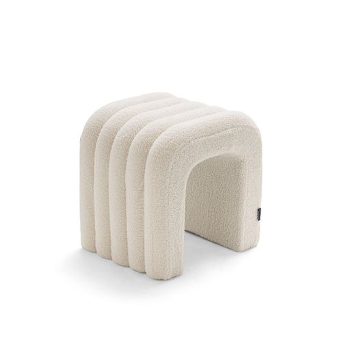 Tabouret Rembourré En Tissu Bouclette