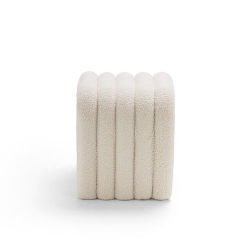 Tabouret Rembourré En Tissu Bouclette