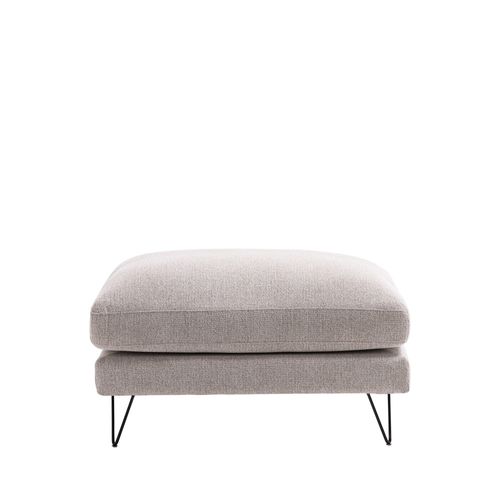 Pouf En Tissu Pieds Épingles Noirs