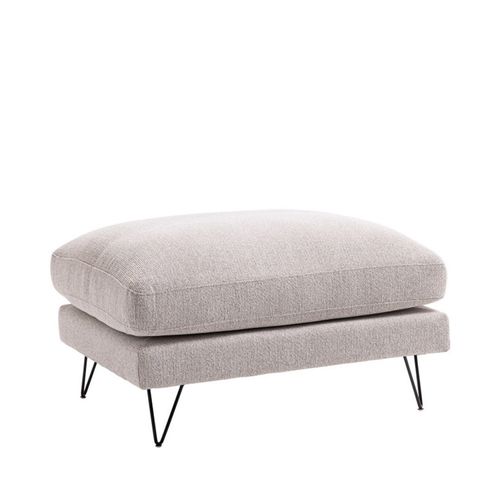 Pouf En Tissu Pieds Épingles Noirs