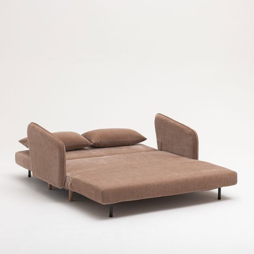 Canapé Convertible 2 Places En Tissu Chenille L140cm