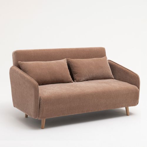 Canapé Convertible 2 Places En Tissu Chenille L140cm