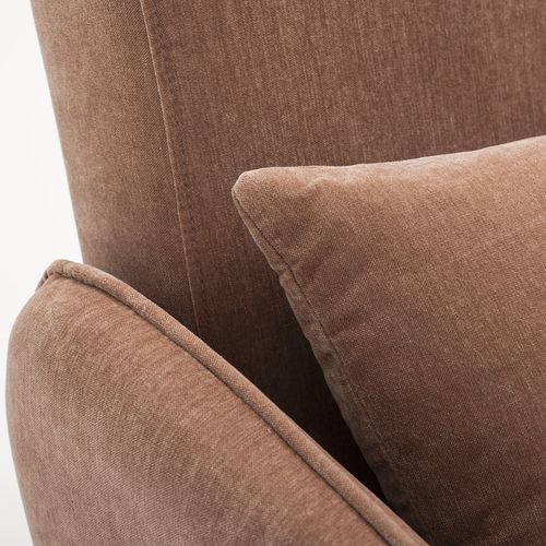 Canapé Convertible 2 Places En Tissu Chenille L140cm