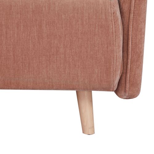 Canapé Convertible 2 Places En Tissu Chenille L140cm