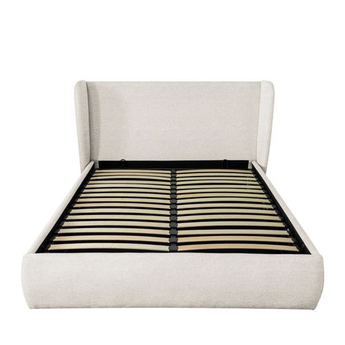 Lit Coffre En Tissu Bouclette 160x200cm