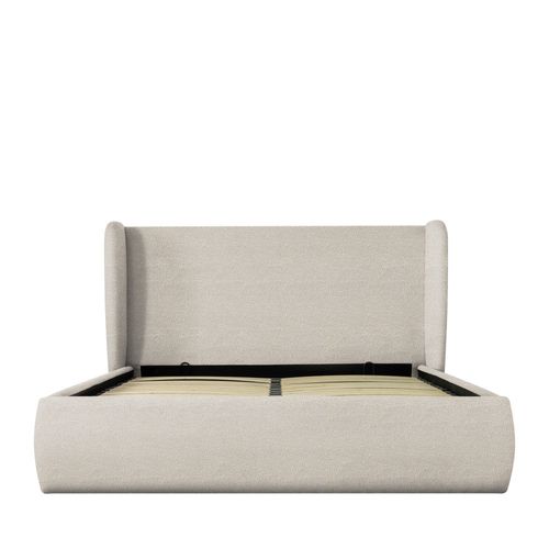 Lit Coffre En Tissu Bouclette 160x200cm