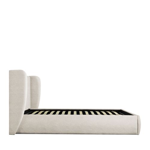 Lit Coffre En Tissu Bouclette 160x200cm