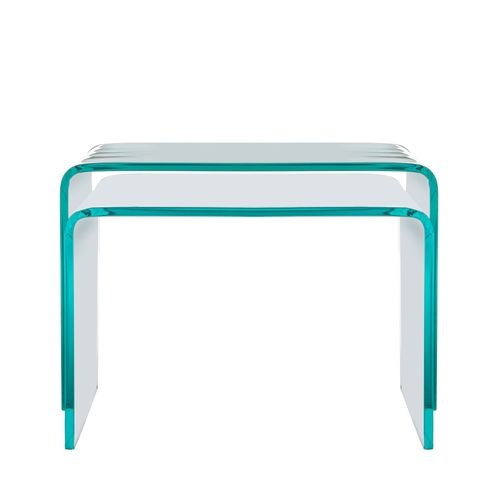 Lot De 2 Tables Basses Gigognes En Verre