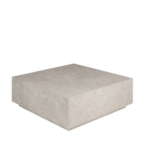 Table Basse Carrée Effet Marbre 90x90cm
