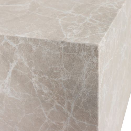 Table Basse Carrée Effet Marbre 90x90cm