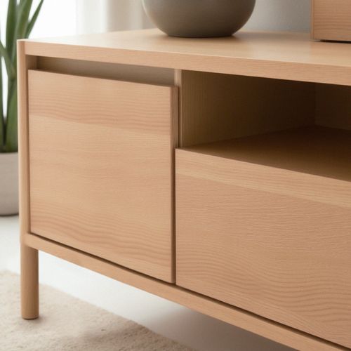 Meuble TV 2 Portes 1 Tiroir En Bois L180cm