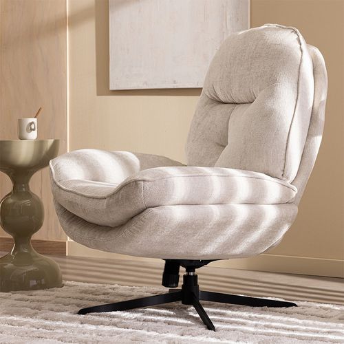 Fauteuil Pivotant Pieds Étoiles En Velours