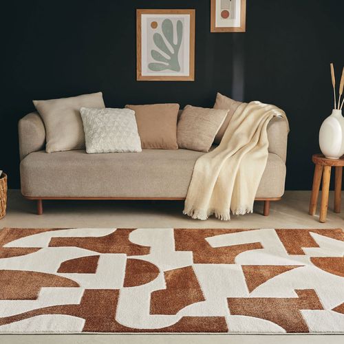 Tapis Contemporain à Motif Géométrique