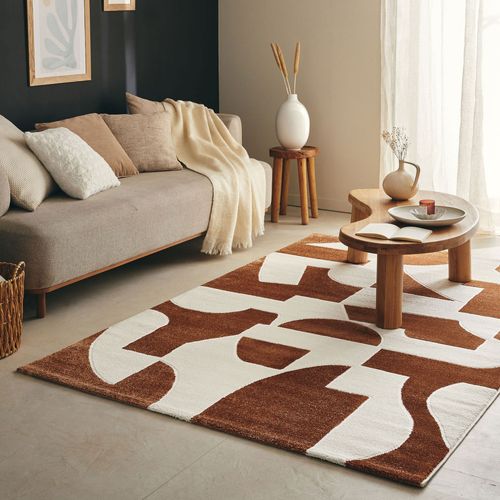 Tapis Contemporain à Motif Géométrique