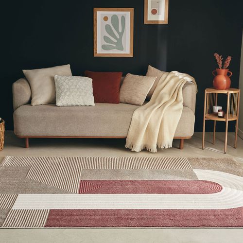 Tapis Contemporain à Motif Géométrique
