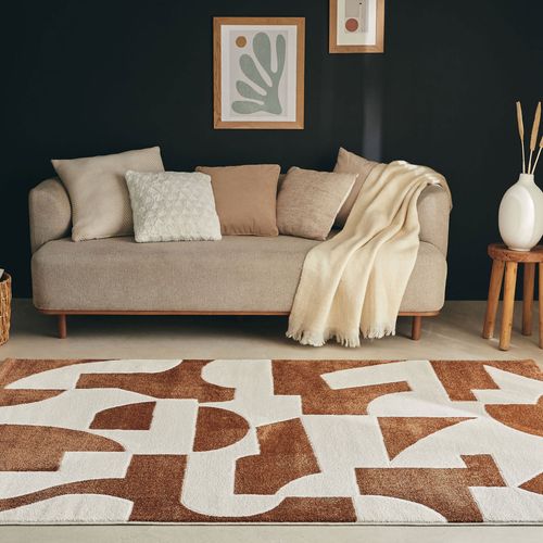 Tapis Contemporain à Motif Géométrique