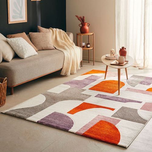 Tapis Contemporain à Motif Géométrique