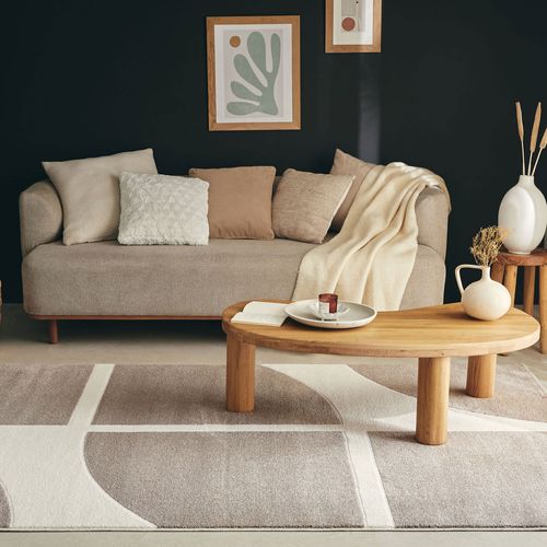 Tapis Contemporain à Motif Géométrique