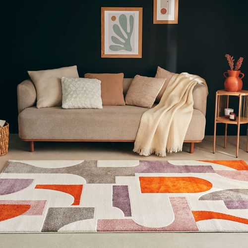 Tapis Contemporain à Motif Géométrique