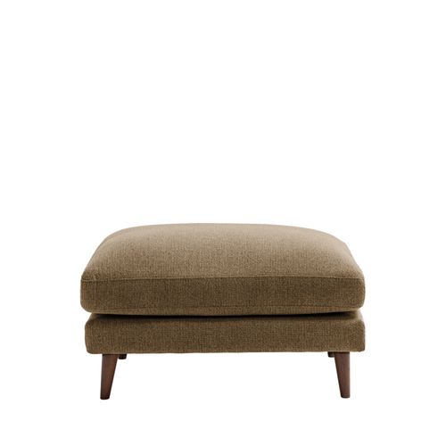 Pouf En Tissu Pieds Bois Foncé