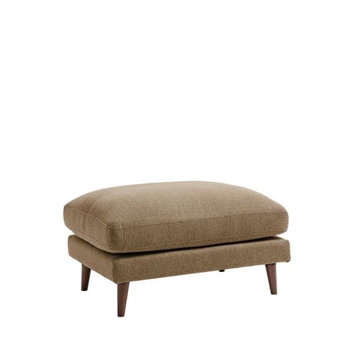 Pouf En Tissu Pieds Bois Foncé