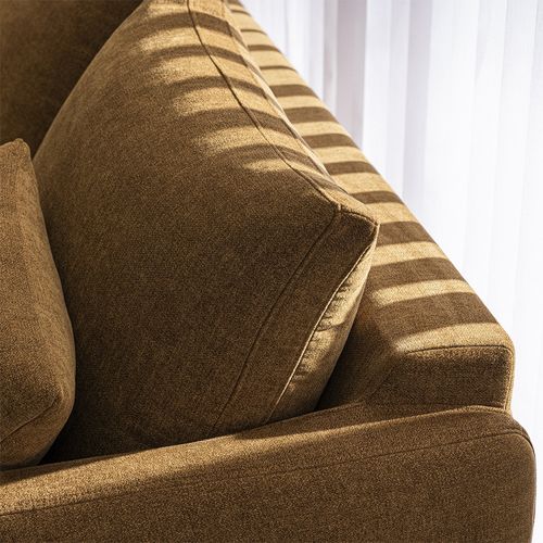 Canapé Convertible 3 Places En Tissu Pieds Épingles Noirs