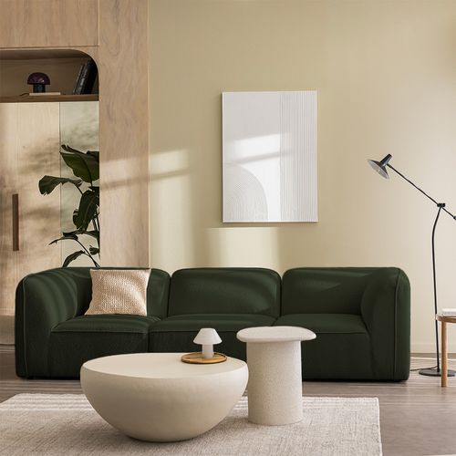 Angle Réversible Pour Canapé Modulable En Tissu Bouclette