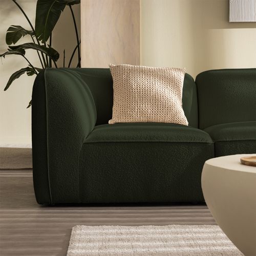 Angle Réversible Pour Canapé Modulable En Tissu Bouclette