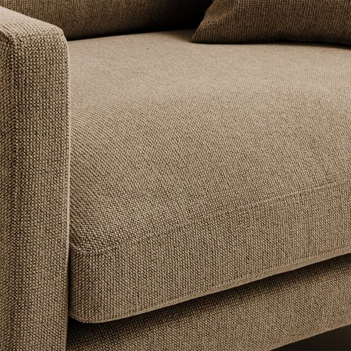 Fauteuil XL En Tissu Pieds Épingles Noirs