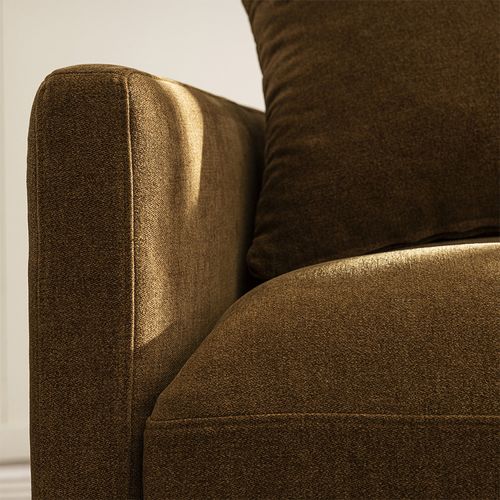 Fauteuil XL En Tissu Pieds Épingles Noirs