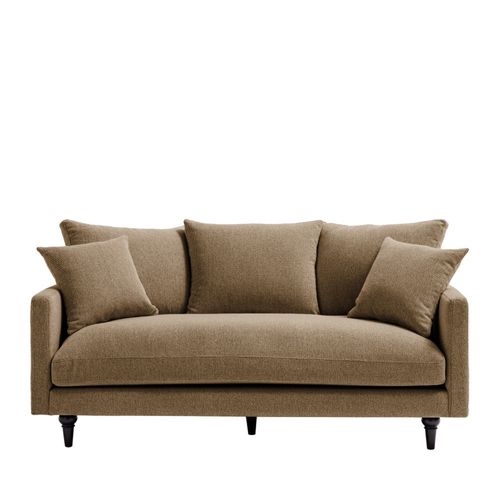 Canapé 3 Places En Tissu Pieds Tournés