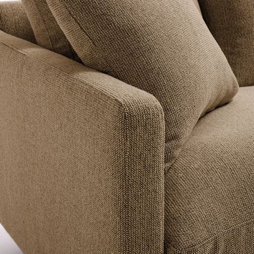 Canapé 3 Places En Tissu Pieds Tournés