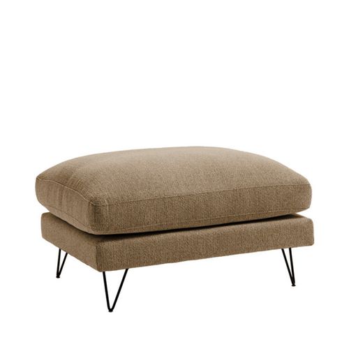 Pouf En Tissu Pieds Épingles Noirs