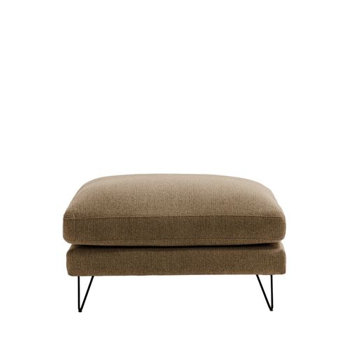 Pouf En Tissu Pieds Épingles Noirs