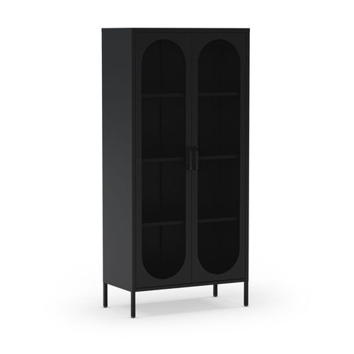 Vaisselier 2 Portes En Métal H170cm