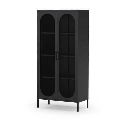 Vaisselier 2 Portes En Métal H170cm