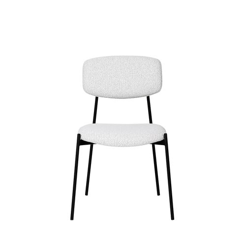 Lot De 2 Chaises En Tissu Bouclette Et Métal