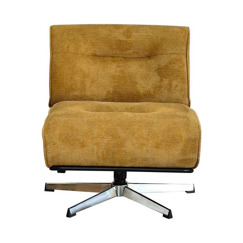 Fauteuil Pivotant En Tissu Chenille Pied Étoile