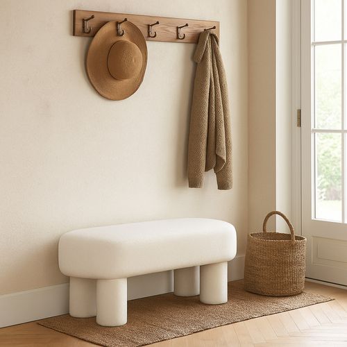 Banc Arrondi En Tissu Bouclette L105cm