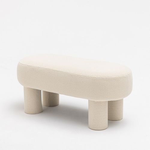 Banc Arrondi En Tissu Bouclette L105cm