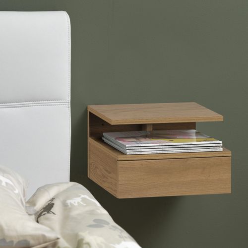Table De Chevet Murale 1 Tiroir En Bois