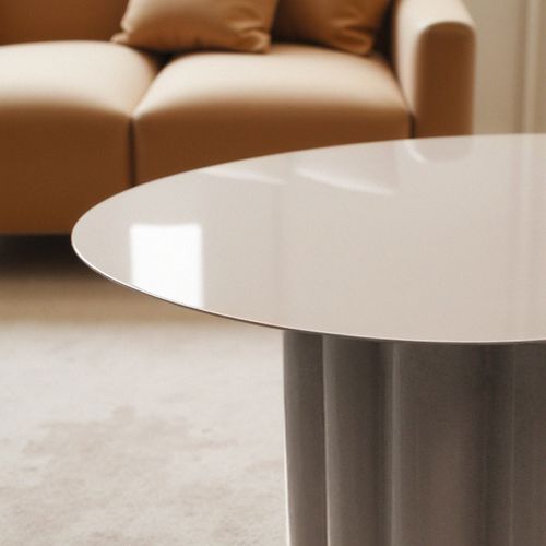 Table Basse Ronde En Aluminium D.64cm