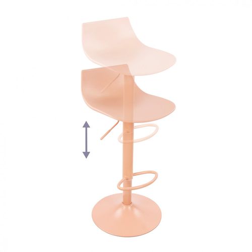 Lot De 2 Chaises De Bar Réglables En Plastique Et Métal H58-79cm